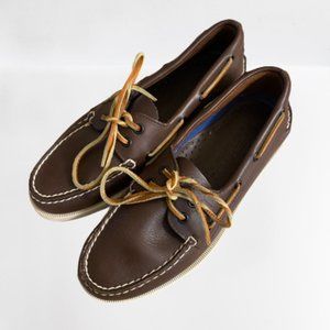 Sperry Brown Leather Boat Shoes Men's 7M